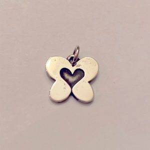 James Avery butterfly heart silver charm